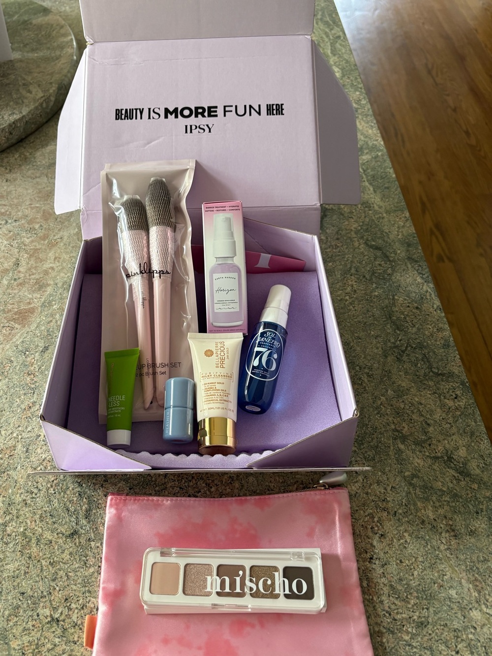 ipsy April 2026 glam bag and additional items. All unopened.